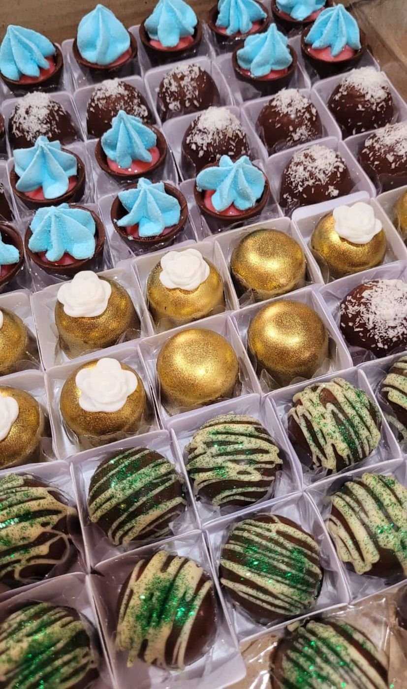 Trufas gourmet decoradas